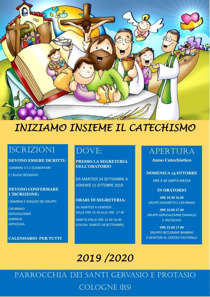 locandina iscrizioni catechismo 2019 2020-1
