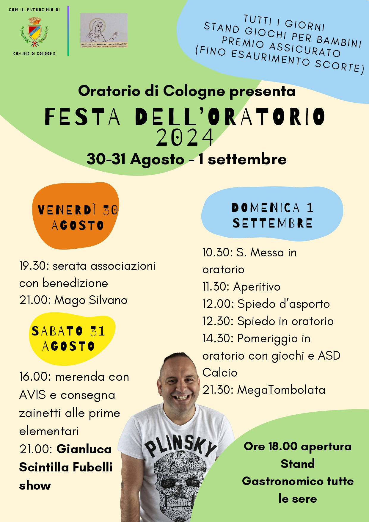PROGRAMMA FESTA DELL'ORATORIO 2024 – Parrocchia dei Santi Gervasio e  Protasio, image size:1241x1755